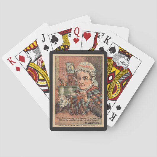 Vintage Großmutter Spielkarten (Rückseite)