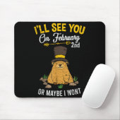 Vintage Groundhog Day February 2nd Celebration  Mousepad (Mit Mouse)