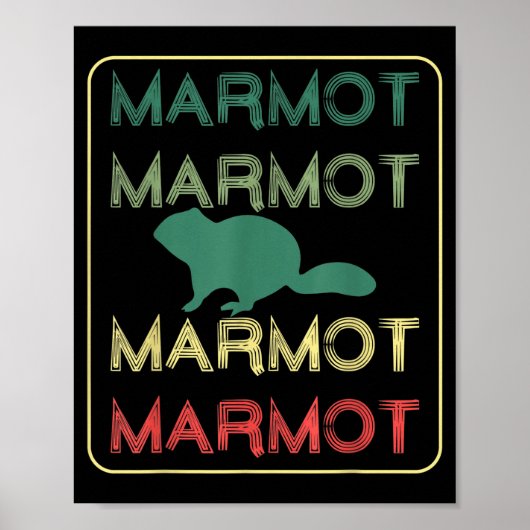 Vintage Groundhog Day Text Silhouette Awesome Grou Poster (Vorne)