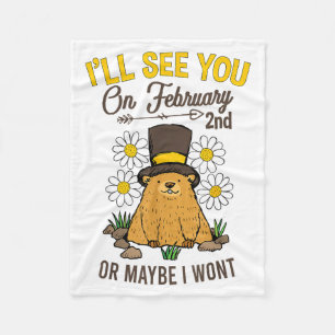 Vintage Groundhog-Tag 2. Februar-Feier Fleecedecke