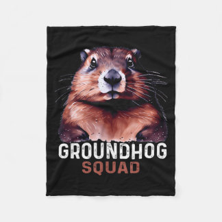 Vintage Groundhog-Truppe Lustige Liebhaber Groundh Fleecedecke