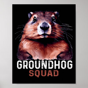 Vintage Groundhog-Truppe Lustige Liebhaber Groundh Poster