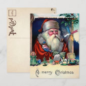 Vintage Grumpy Weihnachtskarte Postkarte (Vorne/Hinten)