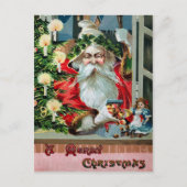 Vintage Grumpy Weihnachtskarte Postkarte (Vorderseite)
