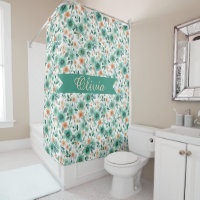 Vintage Grün Floral Personalisiert