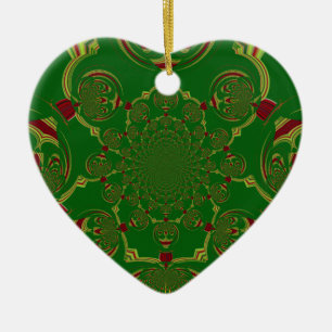 Vintage Grün Keramikornament