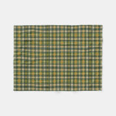 Vintage Grün orange St Patrick Karomuster Fleecedecke (Vorderseite (Horizontal))