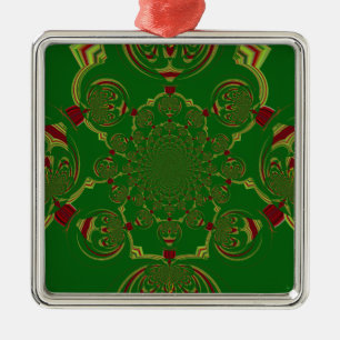 Vintage Grün Ornament Aus Metall