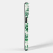 Vintage Grün Toile Jouy Französisches Blumenmonogr Case-Mate iPhone Hülle (Rückseite / Rechts)