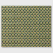 Vintage Grün weiße Blumen Muster St. Patrick Geschenkpapier (Flach)