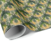 Vintage Grün weiße Blumen Muster St. Patrick Geschenkpapier (Rolleneckpunkt)