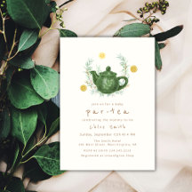 Vintage Grünanlage Orange Par-Tea Babydusche