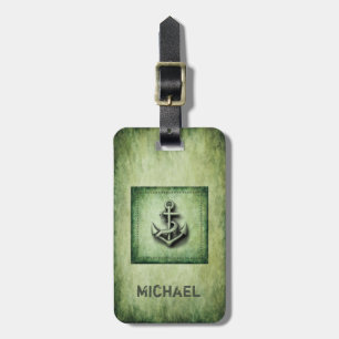 Vintage Grundge cooles nautisches Anker-Motiv Gepäckanhänger