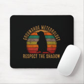 Vintage-Grundmurmeltier-Flüsterer-Silhouette-Gesch Mousepad (Mit Mouse)