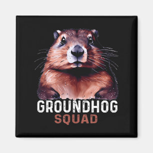 Vintage-Grundmurmeltier-Truppe Lustige Grundmurmel Magnet