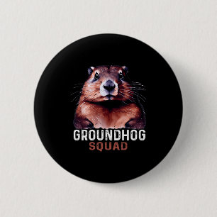 Vintage-Grundmurmeltier-Truppe Lustige Liebhaber G Button