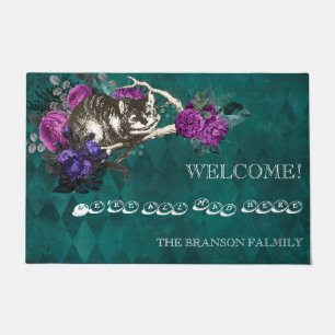 Vintage grüne Alice im Wunderland Cheshire Cat  Fußmatte