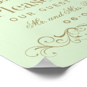 Vintage Grüne Antike Geblüht Gästebuch (Ecke)