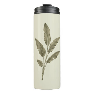 Vintage grüne Bananenblätter Thermosbecher