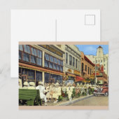 Vintage grüne Bänke St. Petersburg Postkarte (Vorne/Hinten)