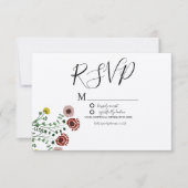 Vintage Grüne Botany Wedding RSVP Einladung (Vorderseite)