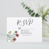 Vintage Grüne Botany Wedding RSVP Einladung (Stehend Vorderseite)