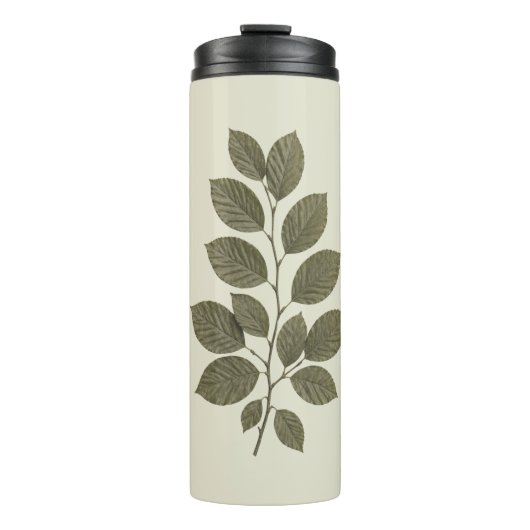 Vintage grüne Buchsbaumzweig Thermosbecher (Vorderseite)