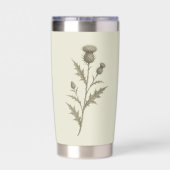 Vintage Grüne Distel Thermobecher (Rückseite)