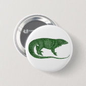 Vintage Grüne Eidechse Button (Vorne & Hinten)
