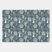 Vintage grüne Farbe Geschenkpapier Set (Vorderseite 2)