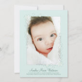 Vintage Grüne Geburtsankündigung Geschlecht neutra Einladung (Vorderseite)