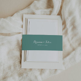 Vintage Grüne Hochzeit Einladungsbanderole