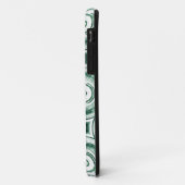 Vintage grüne Kreise Abstrakt Case-Mate iPhone Hülle (Hinten/Links)