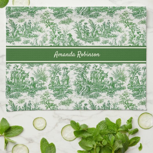 Vintage grüne Kröte Geschirrtuch (Gefaltet)