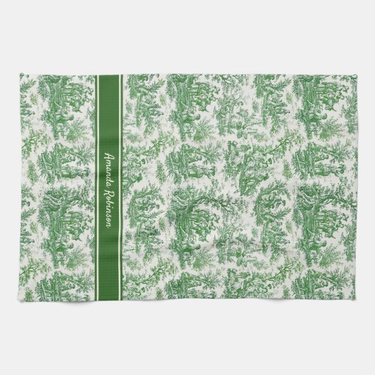 Vintage grüne Kröte Geschirrtuch (Horizontal)