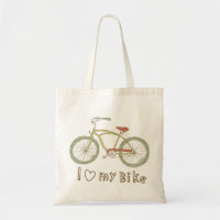 Vintage grüne Liebe des Fahrrad-I meine