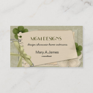 Vintage grüne Limone Geschäfts-Karten Visitenkarte