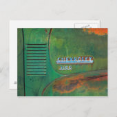 Vintage grüne LKW-Seite Postkarte (Vorne/Hinten)