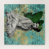 Vintage Grüne Märchen über Aqua Ephemera Puzzle (Horizontal)