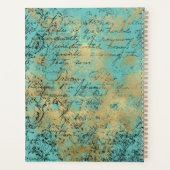 Vintage grüne Märchen über Aqua Personalisiert Planer (Rückseite)