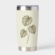 Vintage-grüne Monstera-Blätter