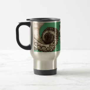 Vintage grüne nautische Oktopus Tentakel Reisebecher