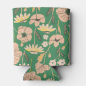 Vintage grüne rosa Blumenstuhlparty Custom Dosenkühler (Rückseite)