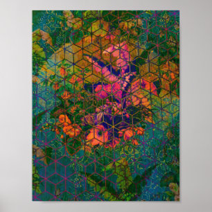 Vintage Grüne Safari Tropischer Dschungel Poster