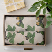 Vintage grüne Schmetterlinge Seidenpapier (Geschenk)