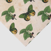 Vintage grüne Schmetterlinge Seidenpapier (Detail)