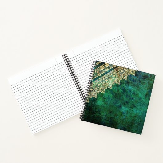 Vintage grüne Spitze Notizblock (Innenseite)