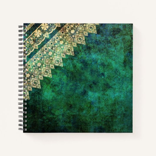 Vintage grüne Spitze Notizblock (Vorderseite)