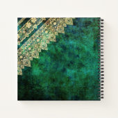 Vintage grüne Spitze Notizblock (Rückseite)