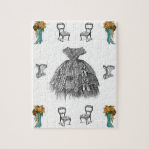 Vintage grüne Stiefel Puzzle